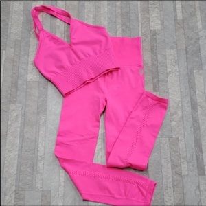 Free People GK Leggings & Top Set NEW Pink NWOT